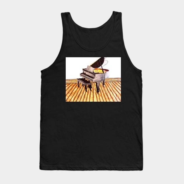 Grand Piano Tank Top by lisaeldred